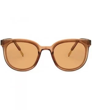 Fashion Round Sunglasses for Women Oversized Vintage Shades - Brown - C918RLUR9DR $5.70 Oversized