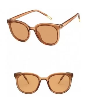 Fashion Round Sunglasses for Women Oversized Vintage Shades - Brown - C918RLUR9DR $5.70 Oversized