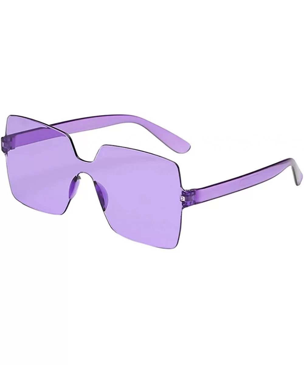 Classic Women Oversized Square Sunglasses Fashion Oversized Square Sunglasses Flat Top Fashion Shades Sunglasses - CL1906NM88...