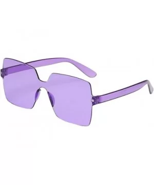 Classic Women Oversized Square Sunglasses Fashion Oversized Square Sunglasses Flat Top Fashion Shades Sunglasses - CL1906NM88...