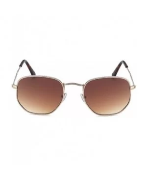 Unisex Metal Frame - Flat Lens - Retro Design - Gradient Brown - CY1884TL3A6 $10.57 Sport