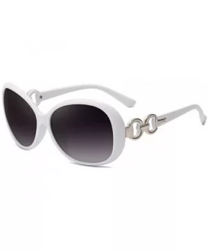 Fashion Women Shades Oversized Eyewear Classic Sunglasses UV400 - White - CQ199CRHQ6Y $5.73 Oversized