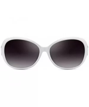 Fashion Women Shades Oversized Eyewear Classic Sunglasses UV400 - White - CQ199CRHQ6Y $5.73 Oversized