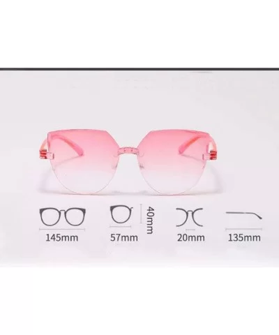 Unisex One Piece Jelly Candy Colorful Eyewear Transparent Frameless Multilateral Shaped Sunglasses - C - C61900XKT5R $4.70 Ri...