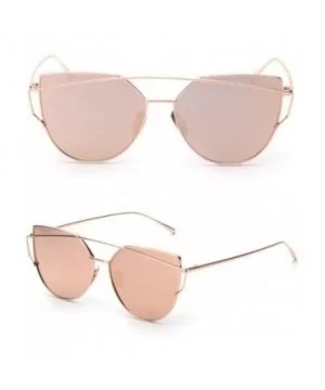 Fashion Glasses Twin Beams Protection Sunglasses - CB18ON2LGHN $6.33 Cat Eye