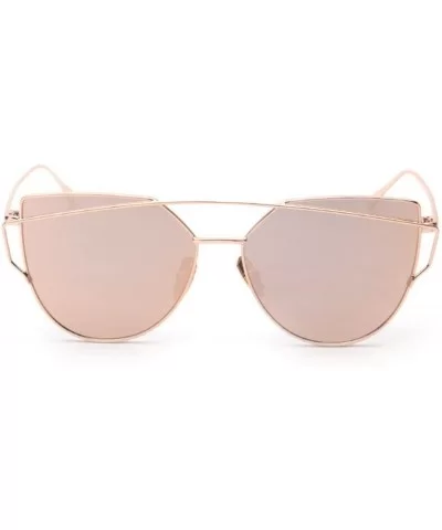 Fashion Glasses Twin Beams Protection Sunglasses - CB18ON2LGHN $6.33 Cat Eye