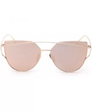 Fashion Glasses Twin Beams Protection Sunglasses - CB18ON2LGHN $6.33 Cat Eye