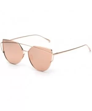 Fashion Glasses Twin Beams Protection Sunglasses - CB18ON2LGHN $6.33 Cat Eye