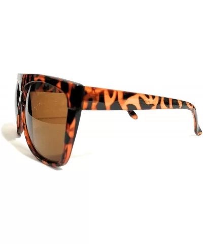 All Black Sunglasses Lemo Super Dark Flat Top Mob Oversized Rectangular Frame (Tortoise/Brown - 54mm) - CV185LQEKOT $6.61 Rec...