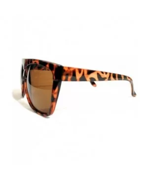 All Black Sunglasses Lemo Super Dark Flat Top Mob Oversized Rectangular Frame (Tortoise/Brown - 54mm) - CV185LQEKOT $6.61 Rec...