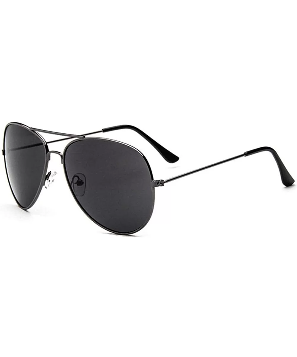 Fashion Unisex Sunglasses Metal Frame with Case UV400 Protection - Gunmetal Frame/Grey Lens - CL18WNERHGH $20.12 Oval