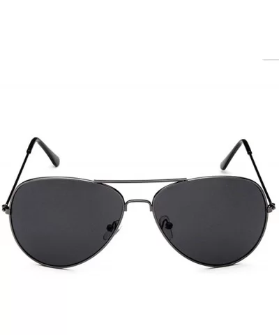 Fashion Unisex Sunglasses Metal Frame with Case UV400 Protection - Gunmetal Frame/Grey Lens - CL18WNERHGH $20.12 Oval