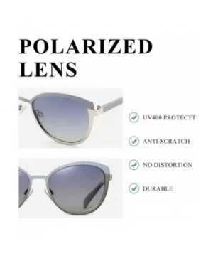 Cateye Sunglasses for Women Polarized UV Protection Retro Fashion Designer Metal Sun Glasses - Grey - CR18TGH5WLD $5.76 Cat Eye