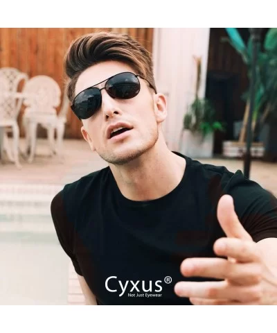 Sunglasses Polarized Protection Mirrored - 1489 Matte Black Frame Black Lens - CD18EM00LXN $10.66 Round