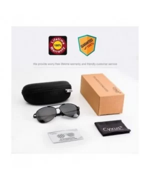 Sunglasses Polarized Protection Mirrored - 1489 Matte Black Frame Black Lens - CD18EM00LXN $10.66 Round