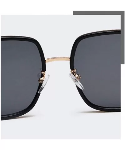 Oversized Sunglasses for Women Square Glasses UV400 Outdoor Sun Protection Glasses-7 Colors - Gold&brown - CC18QTHEKTK $11.95...