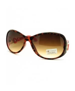 Women's Fashion Sunglasses Oval Round Frame Heart Design - Tortoise Pink - CI11NBAZVH9 $5.75 Oval