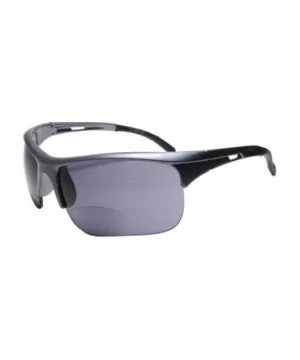 Motorcycle Riding Biker Wrap Around Sports Gray Bifocal 1.50 Reading Sunglasses - CG195D9QWEO $13.83 Wrap