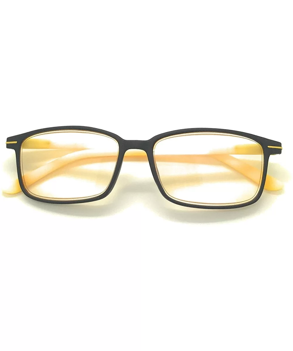 Computer Reading Glasses Reduce Eyestrain-Anti Blue Rays-UV Protection - Yellow - CS18NNK69TX $11.69 Wayfarer