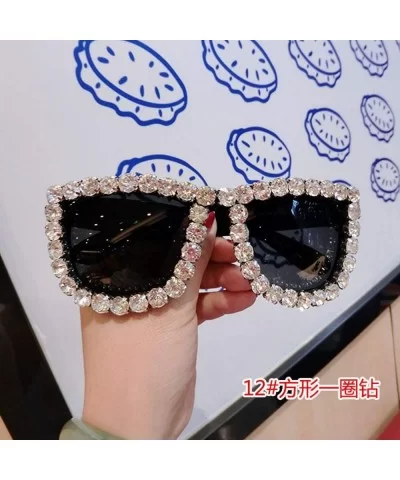 18 Design Summer Sunglasses Women Sweet Flower Rhinestone Round Sun Glasses Vintage Retro Beach Ladies Shades - CZ198A0KAAR $...