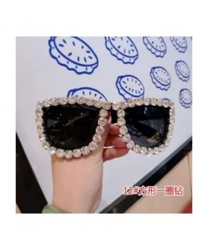 18 Design Summer Sunglasses Women Sweet Flower Rhinestone Round Sun Glasses Vintage Retro Beach Ladies Shades - CZ198A0KAAR $...