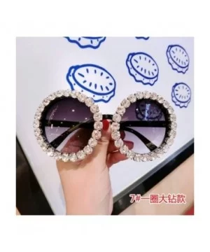 18 Design Summer Sunglasses Women Sweet Flower Rhinestone Round Sun Glasses Vintage Retro Beach Ladies Shades - CZ198A0KAAR $...