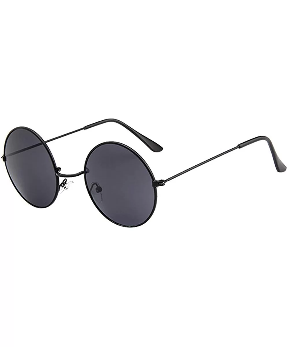 Women Vintage Glasses Unisex Fashion Circle Frame Sunglasses Eyewear - H - CM18OAIQ4SO $6.44 Square