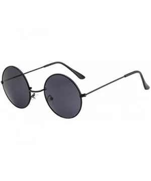 Women Vintage Glasses Unisex Fashion Circle Frame Sunglasses Eyewear - H - CM18OAIQ4SO $6.44 Square