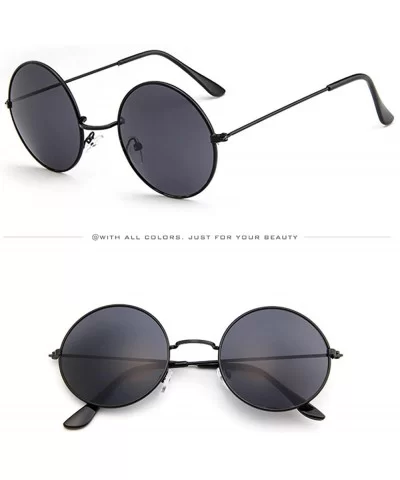 Women Vintage Glasses Unisex Fashion Circle Frame Sunglasses Eyewear - H - CM18OAIQ4SO $6.44 Square