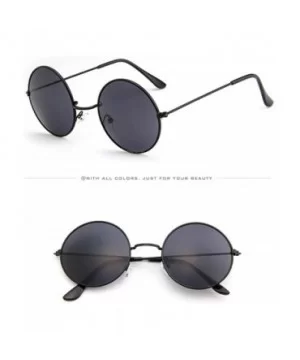 Women Vintage Glasses Unisex Fashion Circle Frame Sunglasses Eyewear - H - CM18OAIQ4SO $6.44 Square