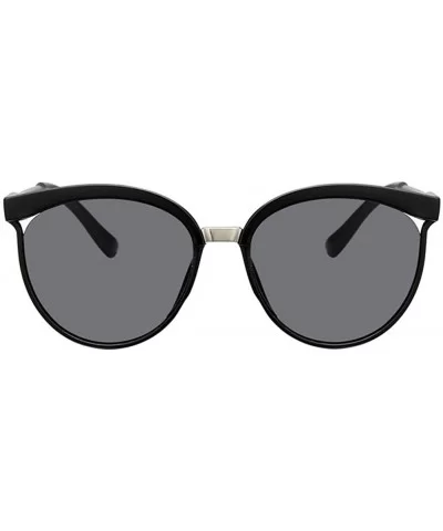 Black Cat Eye Sunglasses Women Eyewear Black Retro Female Sunglass Mirror Round Cateye Glasses For Woman - CR1998SQONM $5.75 ...