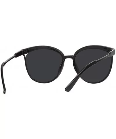 Black Cat Eye Sunglasses Women Eyewear Black Retro Female Sunglass Mirror Round Cateye Glasses For Woman - CR1998SQONM $5.75 ...