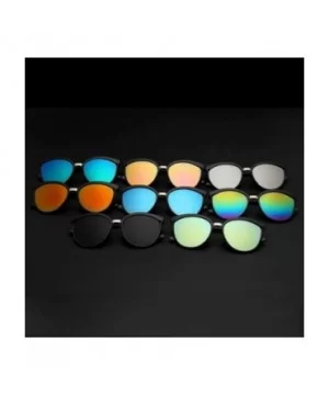 Black Cat Eye Sunglasses Women Eyewear Black Retro Female Sunglass Mirror Round Cateye Glasses For Woman - CR1998SQONM $5.75 ...