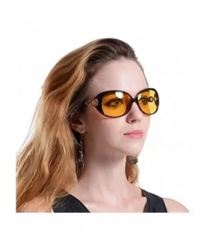 Classic big frame sunglasses driver driving glasses glasses round face thin - Brown - C71855DQSHA $13.32 Goggle