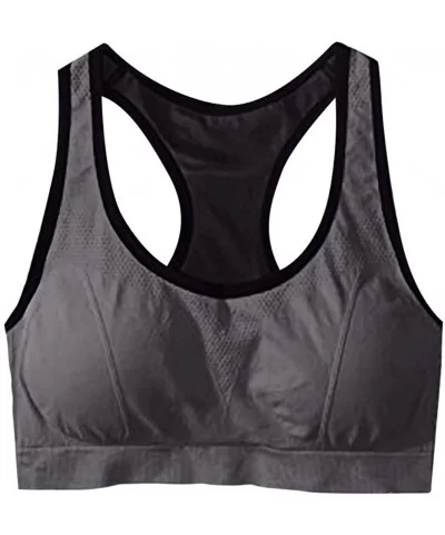 Air Permeable Cooling Summer Sport Yoga Wireless Bra - B-gray - CA18UMWITR0 $10.71 Sport