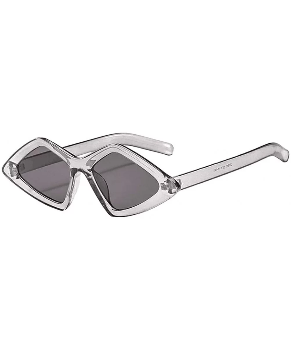 Unisex Lightweight Irregular Fashion Sunglasses - Mirrored Polarized Lens 2019 Fashion - Clear - CY18TL8U538 $4.94 Oversized