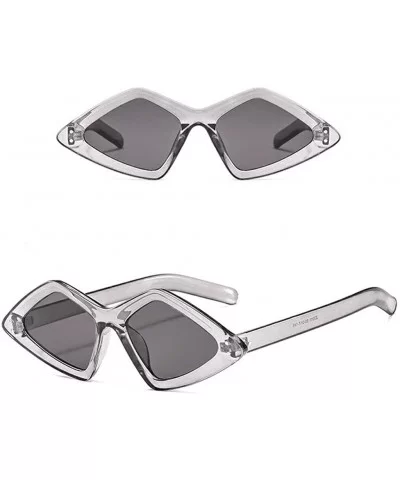 Unisex Lightweight Irregular Fashion Sunglasses - Mirrored Polarized Lens 2019 Fashion - Clear - CY18TL8U538 $4.94 Oversized