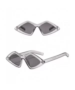 Unisex Lightweight Irregular Fashion Sunglasses - Mirrored Polarized Lens 2019 Fashion - Clear - CY18TL8U538 $4.94 Oversized