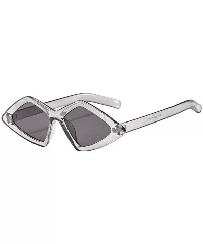 Unisex Lightweight Irregular Fashion Sunglasses - Mirrored Polarized Lens 2019 Fashion - Clear - CY18TL8U538 $4.94 Oversized