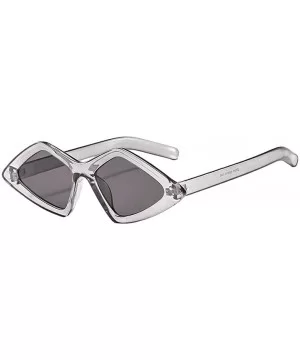 Unisex Lightweight Irregular Fashion Sunglasses - Mirrored Polarized Lens 2019 Fashion - Clear - CY18TL8U538 $4.94 Oversized