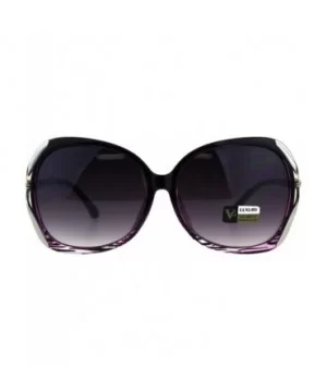 Womens Metal Jewel Luxury Designer Fashion Plastic Sunglasses - Purple Smoke - CD18C2XGK3R $11.19 Butterfly