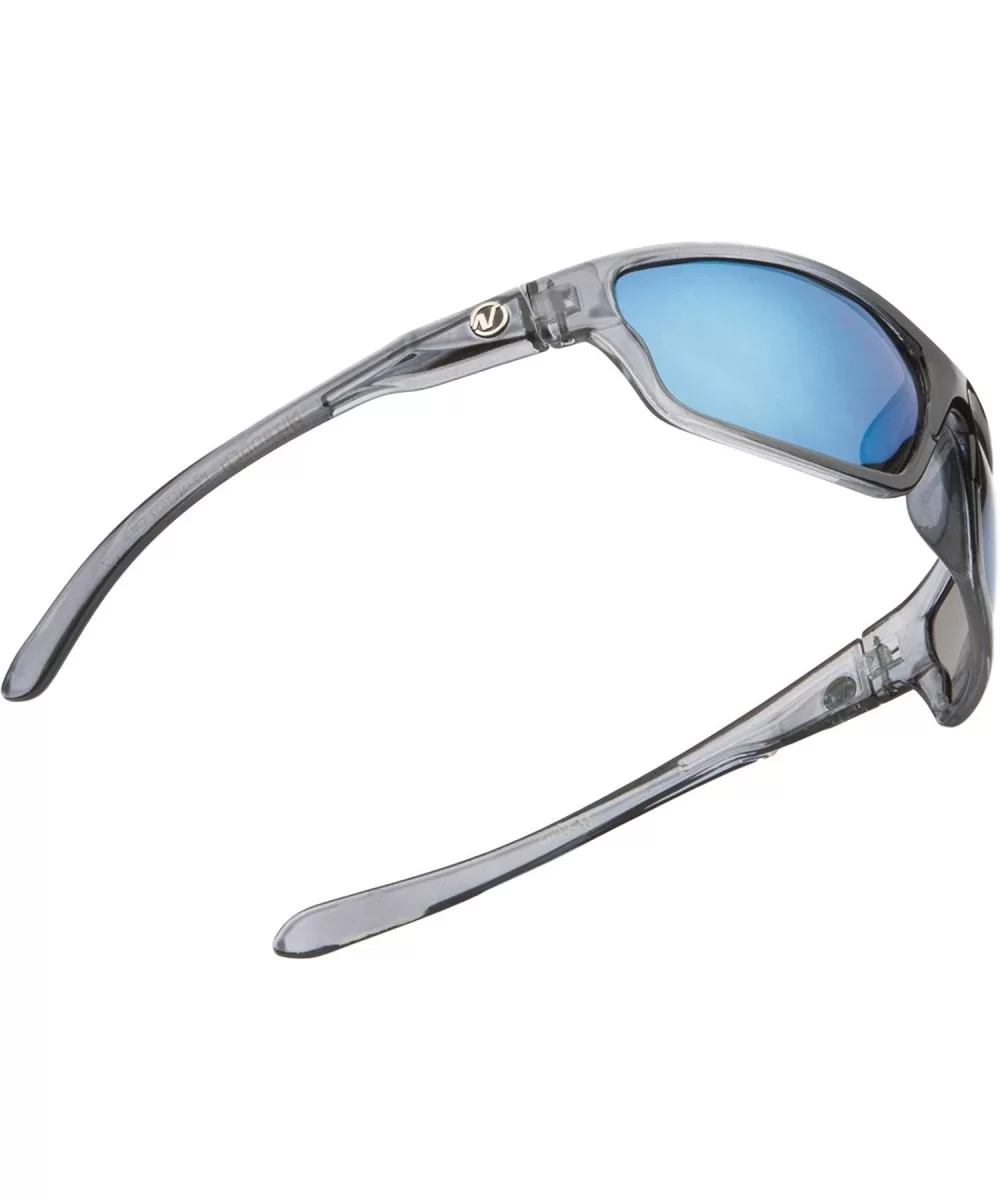 Men's Rectangular Sports Wrap 65mm Polarized Sunglasses - Clear- Blue Mirror Lens - CT1956ZZ99T $10.22 Square