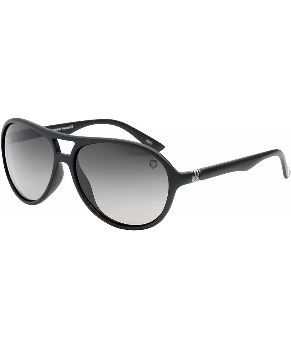 Polarized Sunglasses Aviator for Women Men - LP10501 - Matte Black / Grey Gradient Lens - C4182H6Q0UN $13.73 Aviator