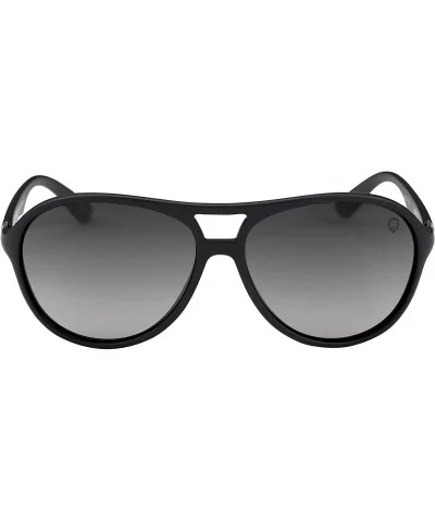 Polarized Sunglasses Aviator for Women Men - LP10501 - Matte Black / Grey Gradient Lens - C4182H6Q0UN $13.73 Aviator