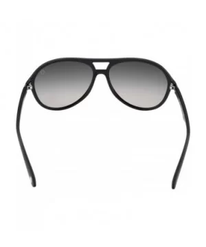 Polarized Sunglasses Aviator for Women Men - LP10501 - Matte Black / Grey Gradient Lens - C4182H6Q0UN $13.73 Aviator