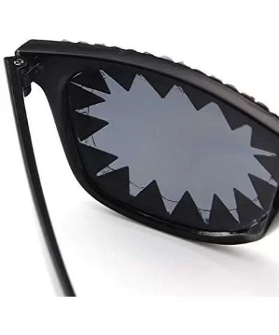 Punk Rocker Spike Fashion Novelty Party Dance Sunglasses - Black - CB18ZKQENSY $9.58 Square