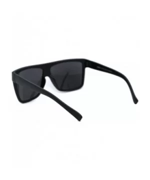 Oversize Flat Top OG Gangster Plastic All Black Sunglasses - Matte Black - CK194M6GYT7 $7.91 Rectangular