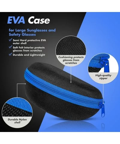 Sunglass Cases for Sports Size Sunglasses and Safety Glasses that are Affordable. - Blue Blue - CF18NRULQAD $5.67 Aviator