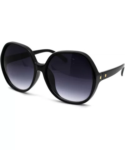 Womens Oversize Butterfly 90s Minimal Classic Plastic Sunglasses - Black Smoke - CG18WGM65ES $6.94 Butterfly