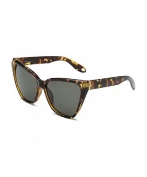 Women High Pointed Cat Eye Sunglasses - Tortoise / Green - CS18THHWXWG $9.99 Cat Eye